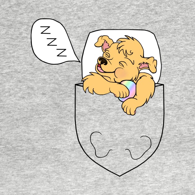 Sleepy Head Snoring Pocket Pup by Art by Deborah Camp